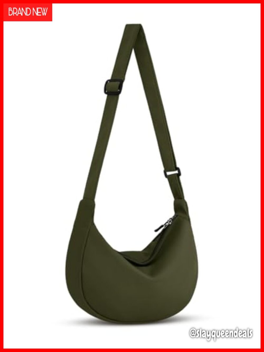 Nylon Crescent Crossbody Bag Adjustable Strap Waterproof